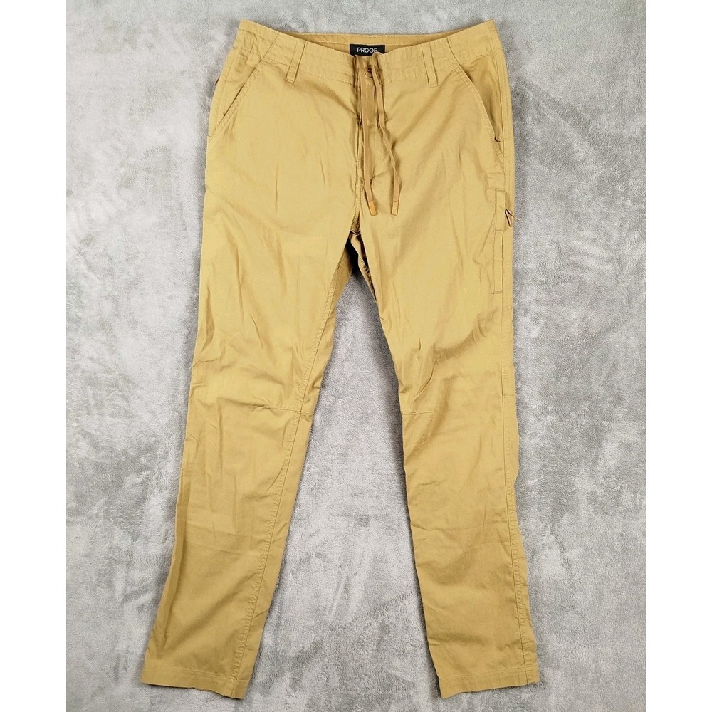 Proof Huckberry‎ Hiking Chino Pants Men 32x32 Tapered Gold Outdoor Lightweight